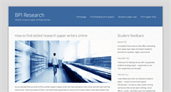 Desktop Screenshot of bpiresearch.com